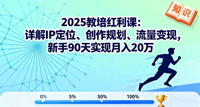 2025教培红利课：详解IP定位、创作规划、流量变现，新手90天实现月入20万-铜臭网