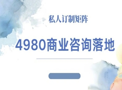 4980商业咨询师落地课程-ip运营高客单教程-铜臭网