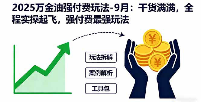 2025万金油强付费玩法-9月：干货满满，全程实操起飞，强付费最强玩法-铜臭网