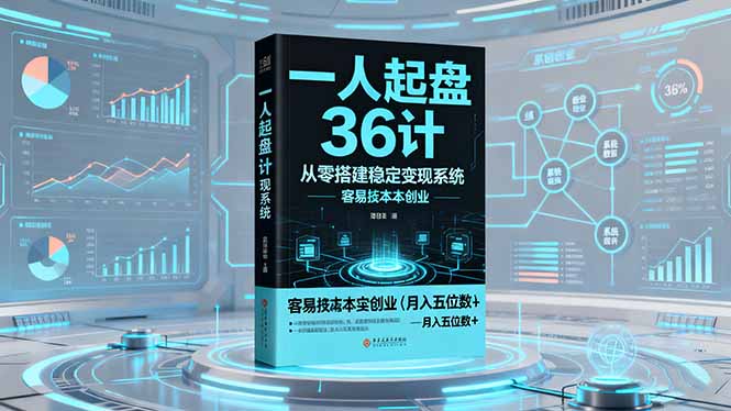 一人起盘36计：从零搭建稳定变现系统，实现低成本创业，月入五位数+-铜臭网