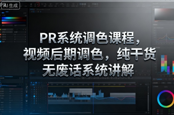 PR系统调色课程,视频后期调色,纯干货无废话系统讲解-铜臭网