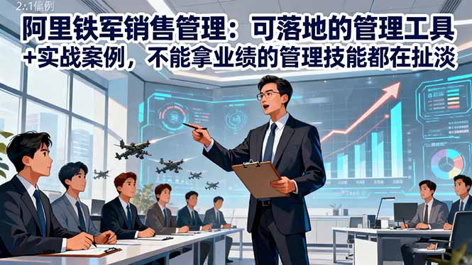 阿里铁军销售管理：可落地的管理工具+实战案例，不能拿业绩的管理都在扯淡-铜臭网