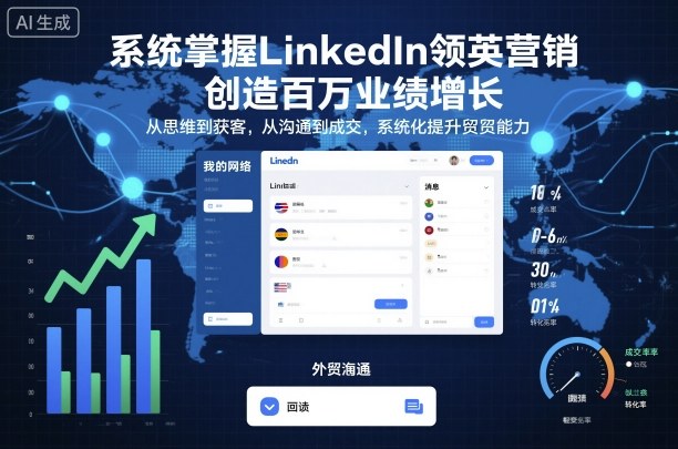 系统掌握LinkedIn领英营销，创造百万业绩增长，从思维到获客，从沟通到成交，系统化提升外贸能力-铜臭网