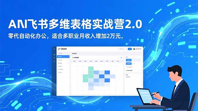 AI+飞书多维表格实战营2.0：零代码自动化办公，适合多职业月收入增加2万元-铜臭网