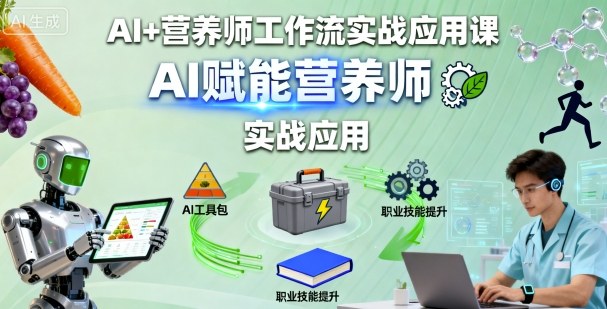 AI+营养师工作流实战应用课，AI赋能营养师-铜臭网
