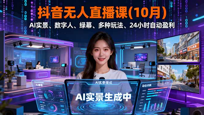 抖音无人直播课(10月-铜臭网