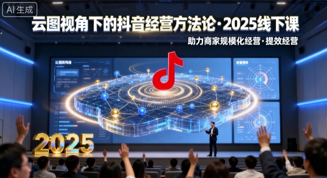 云图视角下的抖音经营方法论，2025线下课，助力商家规模化经营，提效经营(录音+字幕)-铜臭网