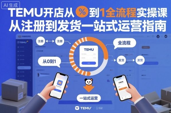 TEMU开店从0到1全流程实操课，从注册到发货一站式运营指南-铜臭网