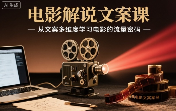 电影解说文案课，从文案多维度学习电影的流量密码-铜臭网