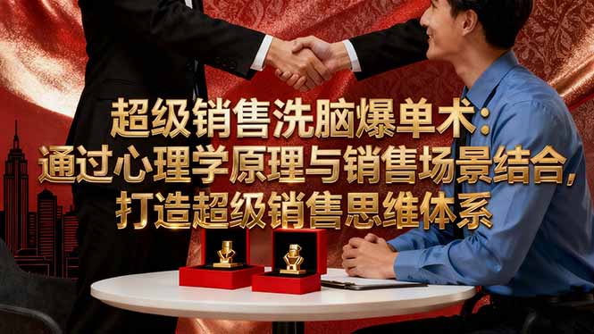 超级销售洗脑爆单术：通过心理学原理与销售场景结合,打造超级销售思维体系-铜臭网
