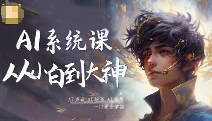 AI系统课程,从小白到大神系统学AI,AI声音-AI绘画-AI视频一门课全掌握-铜臭网