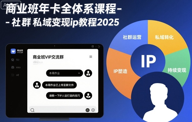 商业班年卡全体系课程-社群私域变现ip教程2025-铜臭网
