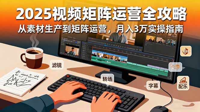 2025短视频矩阵运营全攻略:从素材生产到矩阵运营,月入3万实操指南-铜臭网