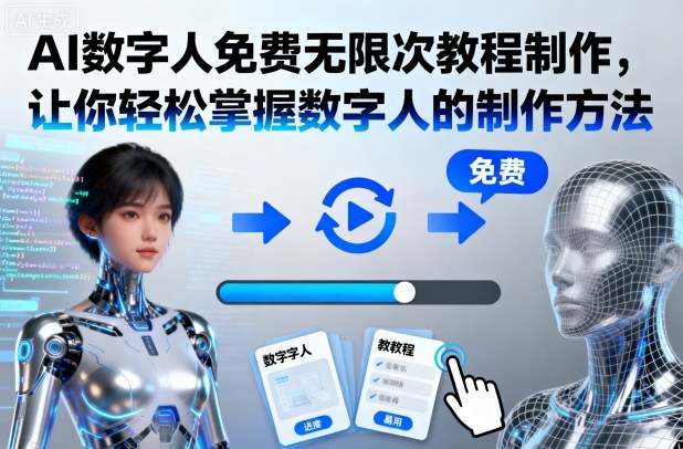 AI数字人免费无限次教程制作，让你轻松掌握数字人的制作方法-铜臭网