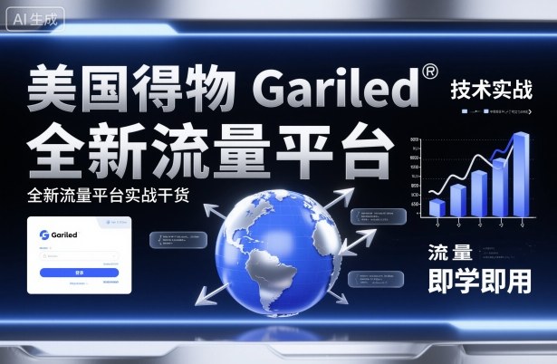 美国得物Gariled技术实战,全新流量平台实战干货,即学即用-铜臭网