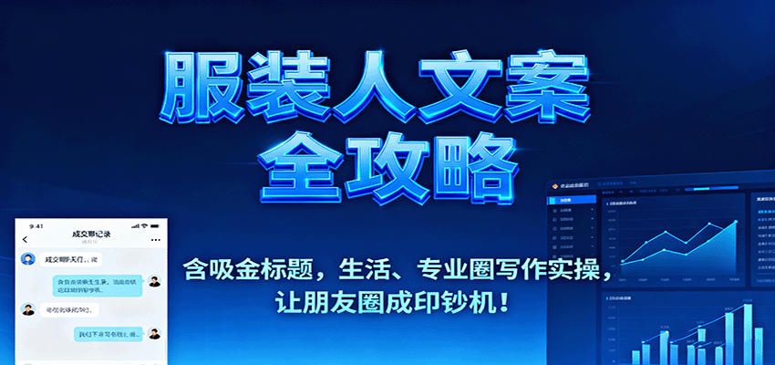 服装人文案全攻略，含吸金标题，生活、专业圈写作实操，让朋友圈成印钞机！-铜臭网