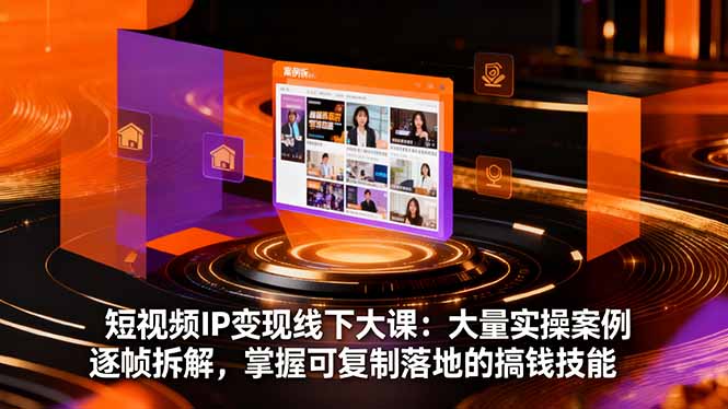 短视频IP变现线下大课：大量实操案例逐帧拆解，掌握可复制落地的搞钱技能-铜臭网