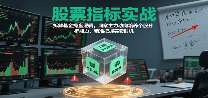 股票指标实战，基金操盘逻辑拆解，洞察主力动向培养个股分析能力把握买卖时机(更新)-铜臭网