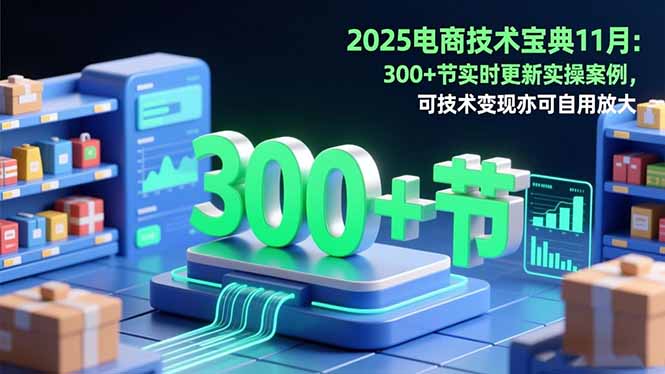 2025电商技术宝典11月：200+节实时更新实操案例，可技术变现亦可自用放大-铜臭网