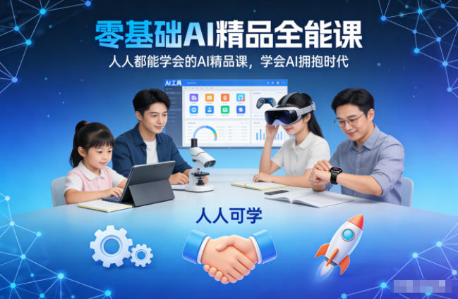 零基础AI精品全能课，人人都能学会的AI精品课，学会AI拥抱时代-铜臭网