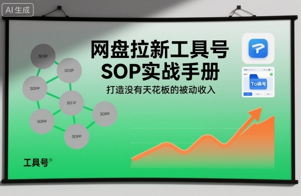 网盘拉新工具号SOP实战手册，打造没有天花板的被动收入-铜臭网