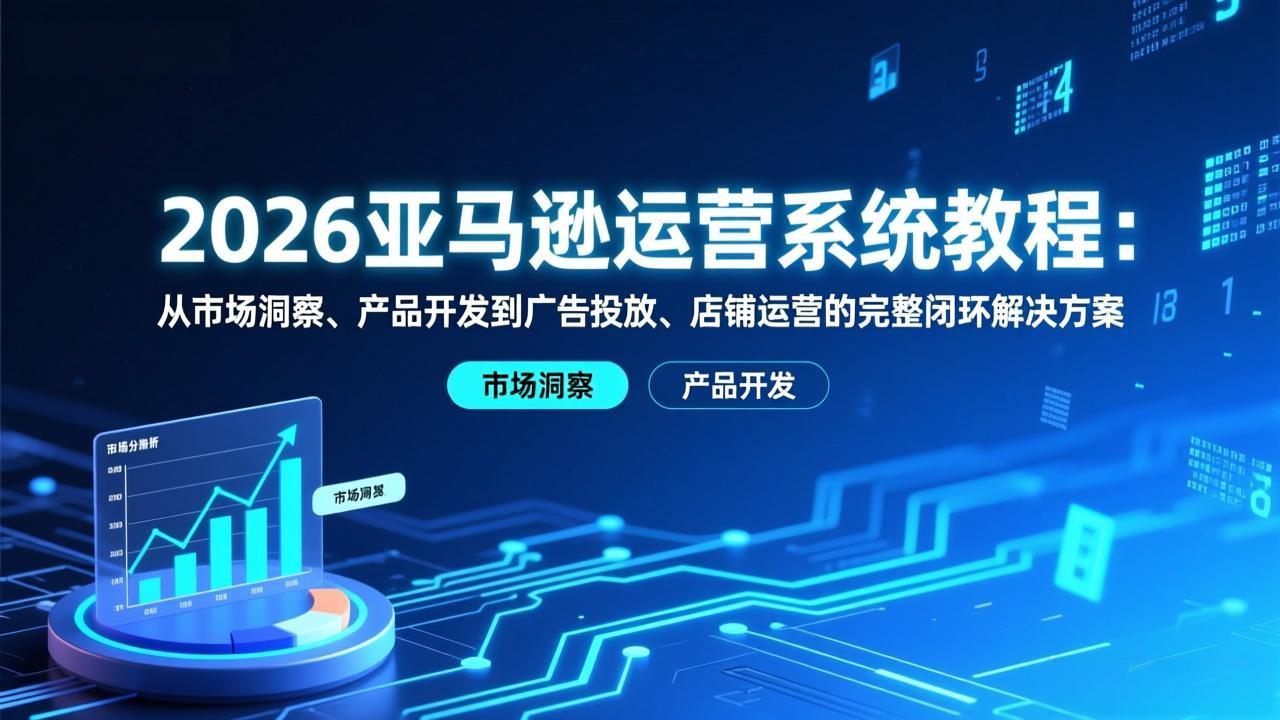 2026亚马逊运营系统教程：从市场洞察、产品开发到广告投放、店铺运营的完整闭环解决方案-铜臭网