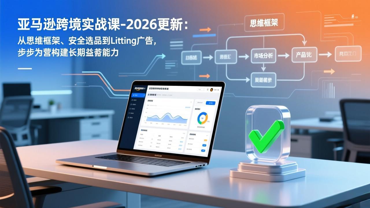 亚马逊跨境实战课-2026更新：从思维框架、安全选品到Listing广告，步步为营构建长期盈利能力-铜臭网