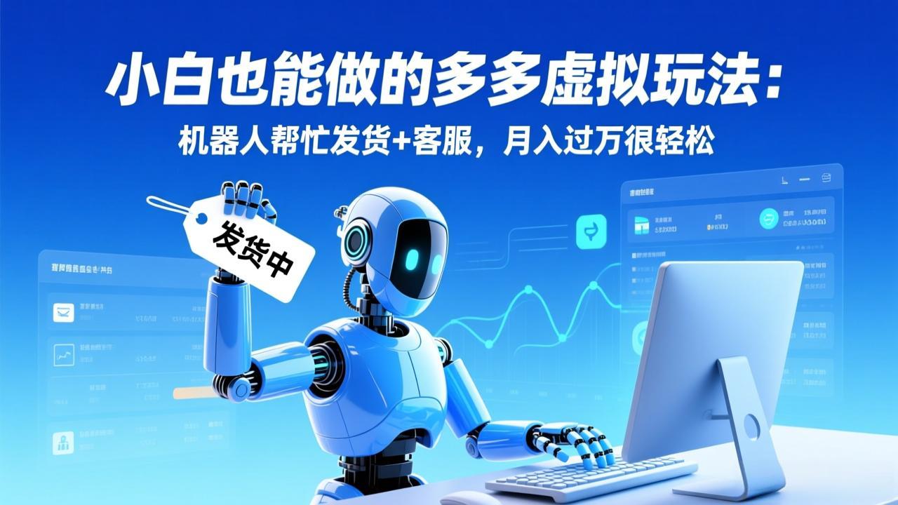 小白也能做的多多虚拟玩法：机器人帮忙发货+客服，月入过万很轻松-铜臭网