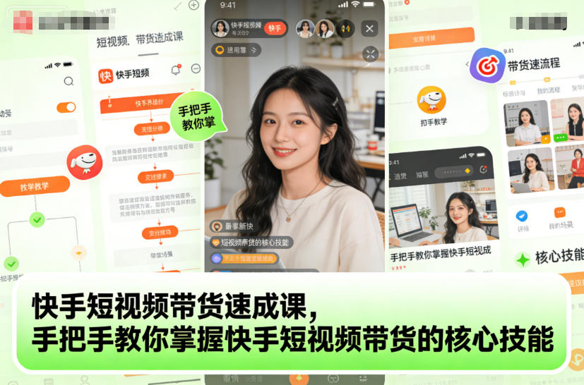 快手短视频带货速成课，手把手教你掌握快手短视频带货的核心技能-铜臭网