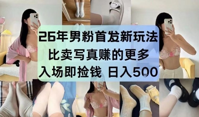 26年男粉首发最新3.0玩法，独此一家，比卖写真賺的更多，入场即捡钱，日入5张【揭秘】-铜臭网
