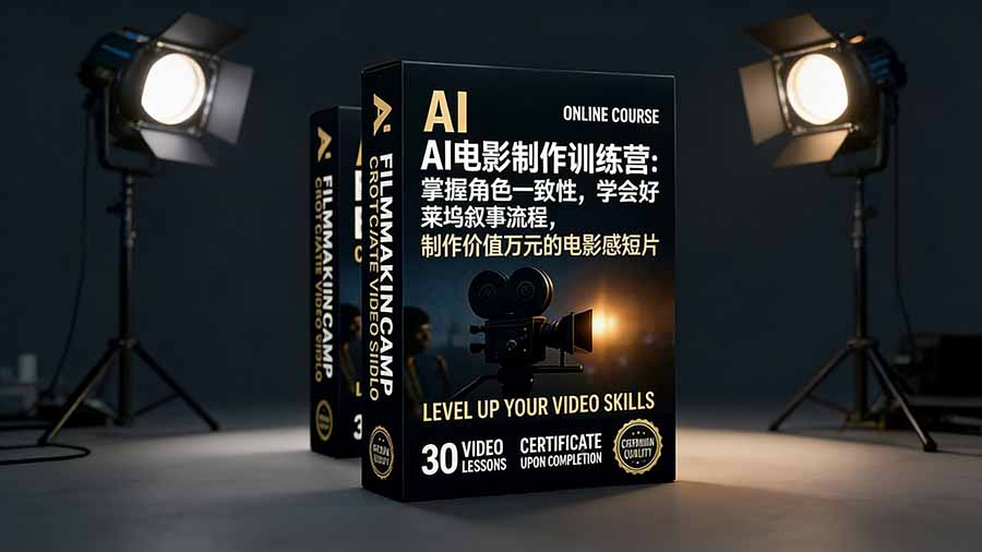 AI电影制作训练营：掌握角色一致性，学会好莱坞叙事流程，制作价值万元的电影感短片-铜臭网