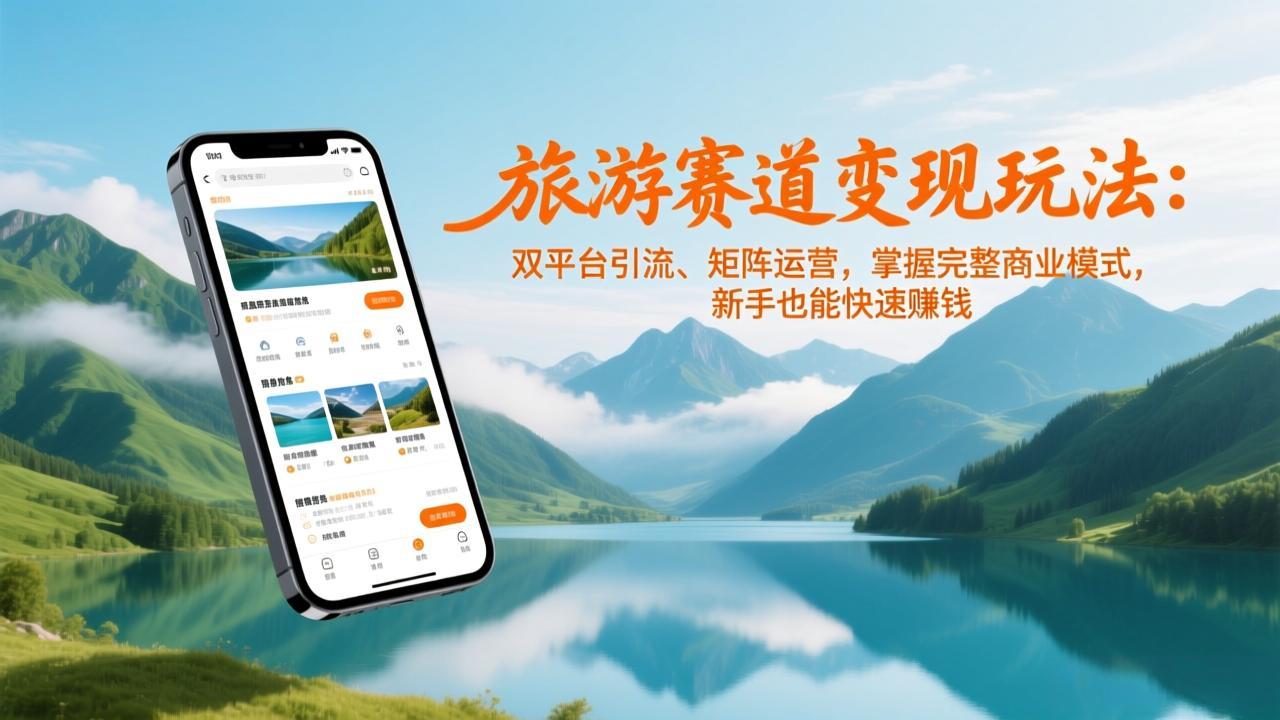 旅游赛道变现玩法：双平台引流、矩阵运营，掌握完整商业模式，新手也能快速赚钱-铜臭网