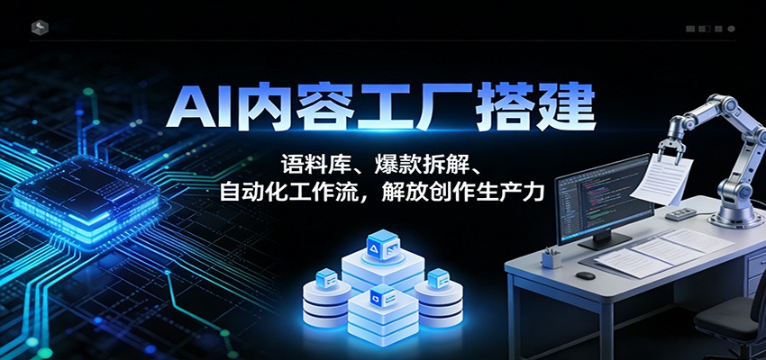 AI内容工厂搭建：语料库、爆款拆解、自动化工作流，解放创作生产力-铜臭网