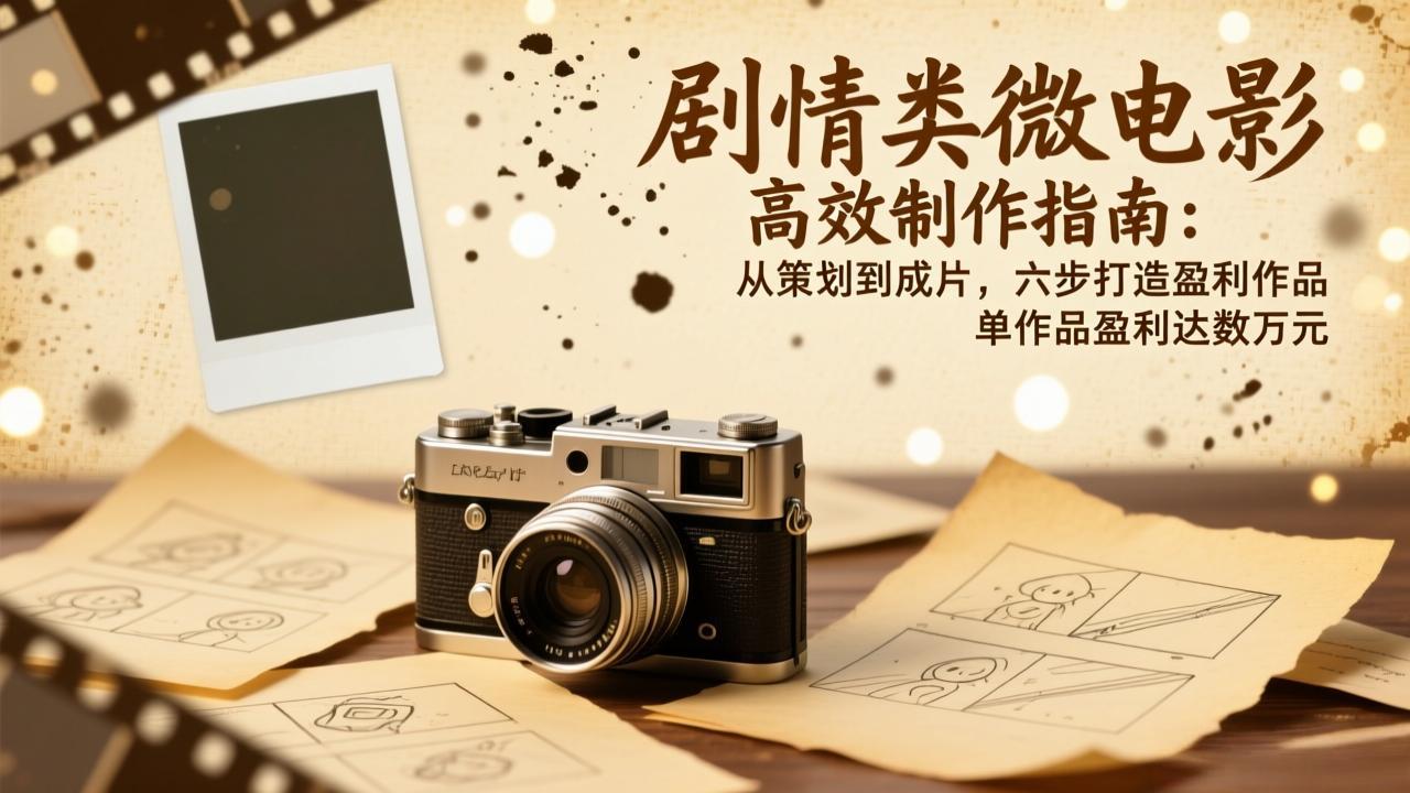 剧情类微电影高效制作指南：从策划到成片，六步打造盈利作品，单作品盈利达数万元-铜臭网