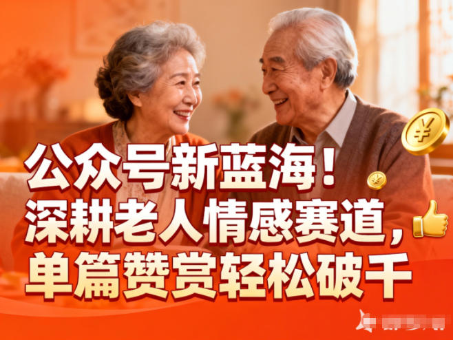 公众号新蓝海！深耕老人情感赛道，单篇赞赏轻松破1k-铜臭网