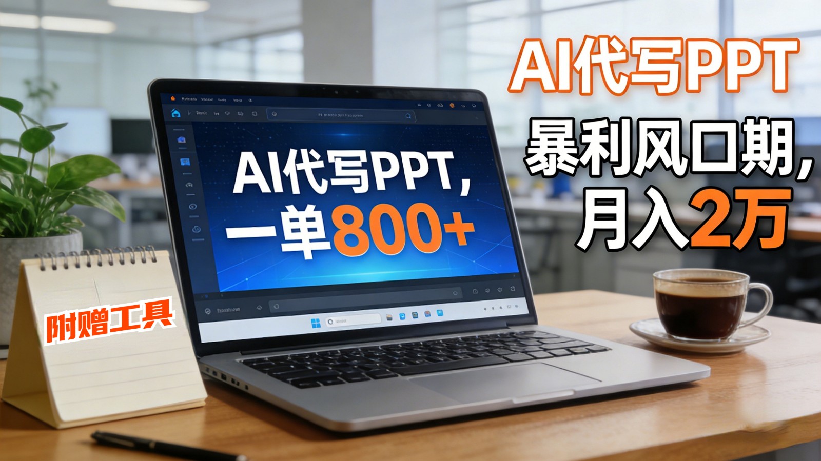 AI 代写做 PPT！一单狂赚 800+，风口期月入 2 万(工具 + 提示词直接送)-铜臭网