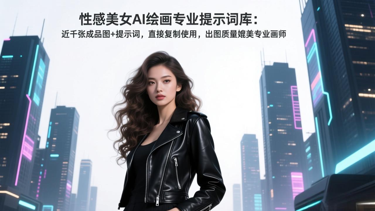 性感美女AI绘画专业提示词库：近千张成品图+提示词，直接复制使用，出图质量媲美专业画师-铜臭网