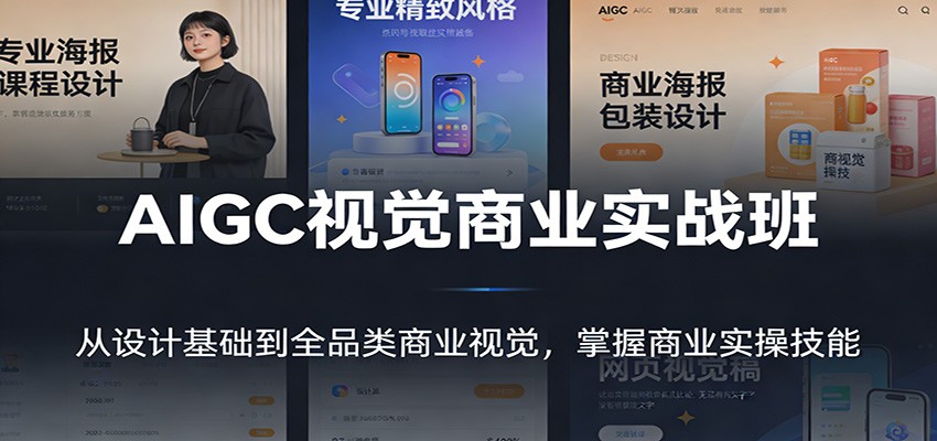 AIGC视觉商业实战班：从设计基础到全品类商业视觉，掌握商业实操技能-铜臭网