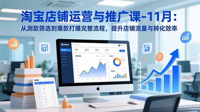 淘宝店铺运营与推广课-11月:从测款筛选到爆款打爆完整流程,提升店铺流量与转化效率-铜臭网