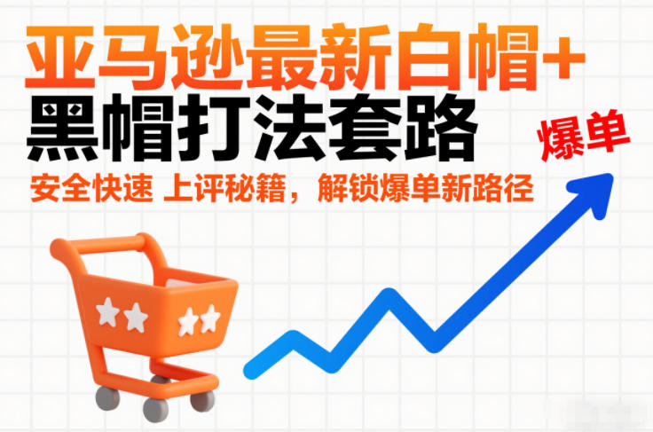 亚马逊最新白帽+黑帽打法套路，安全快速上评秘籍，解锁爆单新路径-铜臭网