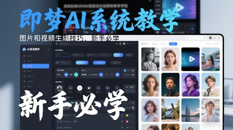 即梦AI系统教学，图片和视频生成技巧，新手必学-铜臭网