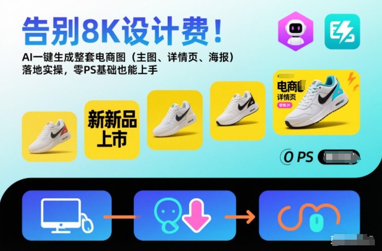 告别8K设计费!AI一键生成整套电商图(主图、详情页、海报)落地实操,零PS基础也能上手-铜臭网