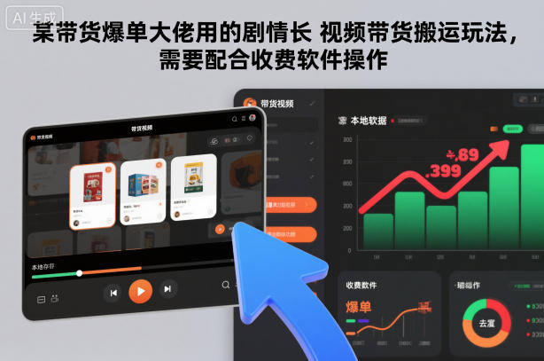 某带货爆单大佬用的剧情长视频带货搬运玩法，需要配合收费软件操作-铜臭网