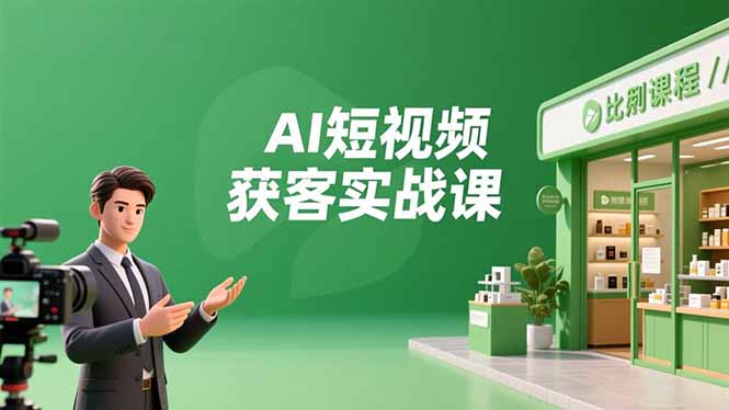 AI短视频获客实战课，数字人创作、实体行业应用、精准引流，30天获取客源月入6万+-铜臭网