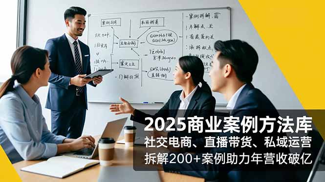 2025商业案例方法库，社交电商、直播带货、私域运营，拆解200+案例助力年营收破亿-铜臭网