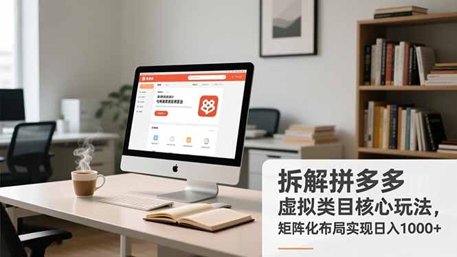 拆解拼多多虚拟类目核心玩法，矩阵化布局实现日入1000+-铜臭网