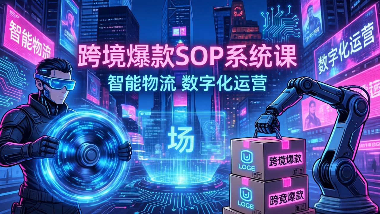 跨境爆款SOP系统课，“内容飞轮+精准投放+AI自动化”为核心，拆解“人×货×场”黄金公式-铜臭网