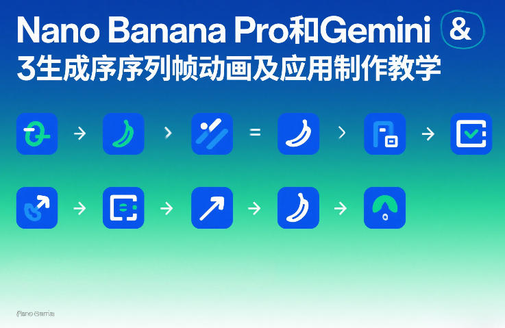 Nano Banana Pro和Gemini 3生成序列帧动画及应用制作教学-铜臭网
