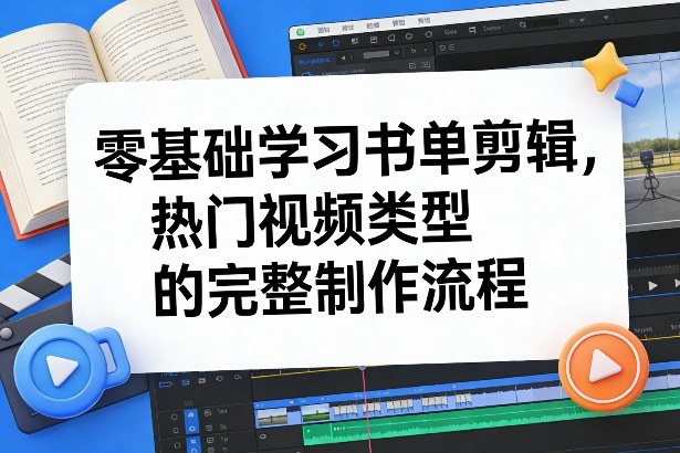 零基础学习书单剪辑，热门视频类型的完整制作流程(更新2026)-铜臭网