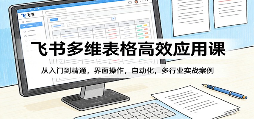 飞书多维表格高效应用课：从入门到精通，界面操作，自动化，多行业实战案例-铜臭网